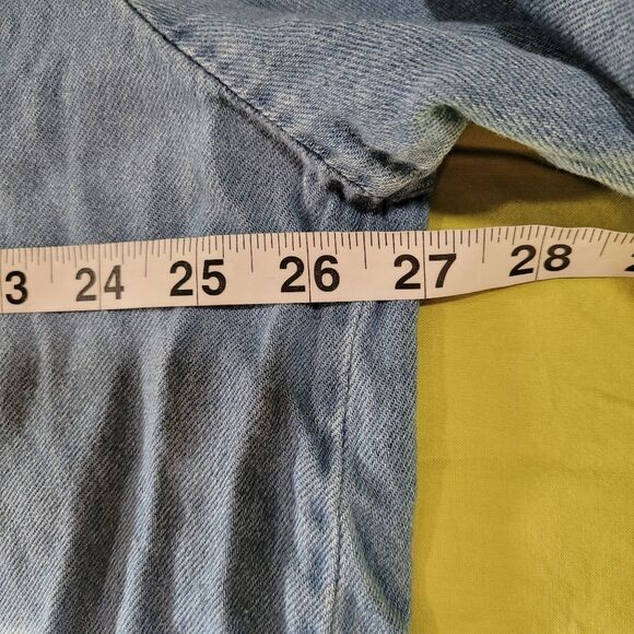 Style & co size 22w blue denim button up jean sweater jacket - Picture 6 of 7